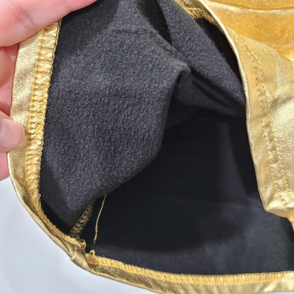 Shein One-Shoulder Gold Metallic with Ruched Sides Tank Top Size M - Picture 7 of 10